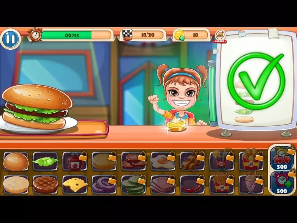 Screenshot di Burger Shop- Fast Food Cooking iPad 