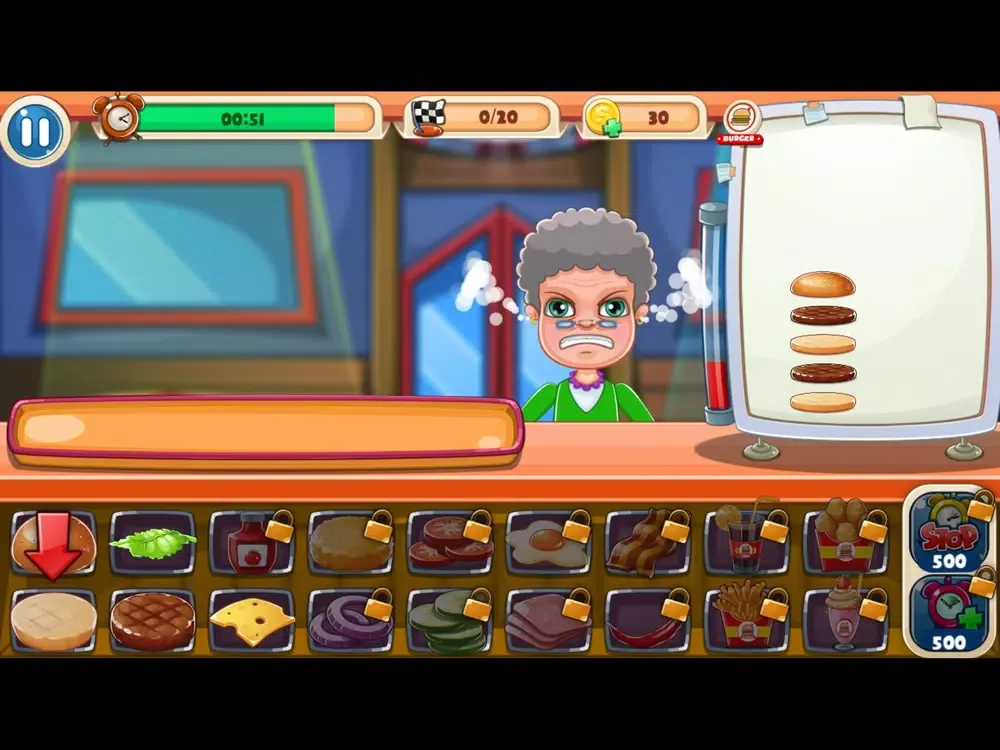 Screenshot di Burger Shop- Fast Food Cooking iPad 