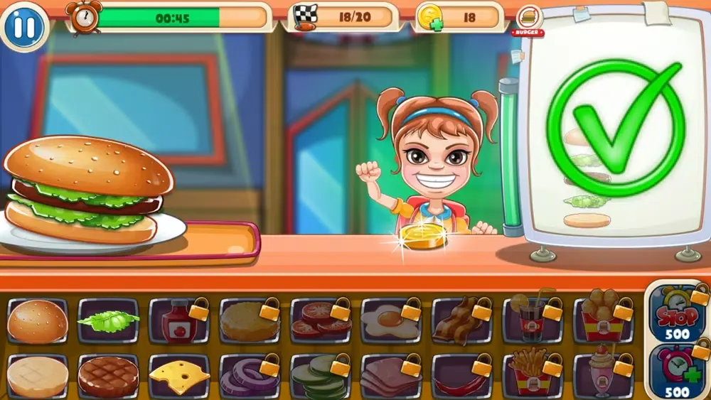 Screenshot di Burger Shop- Fast Food Cooking