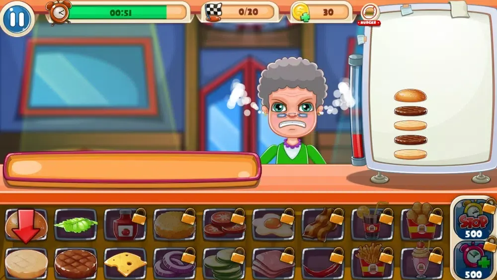 Screenshot di Burger Shop- Fast Food Cooking