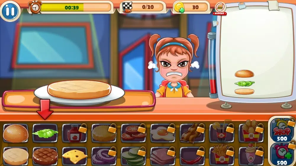 Screenshot di Burger Shop- Fast Food Cooking