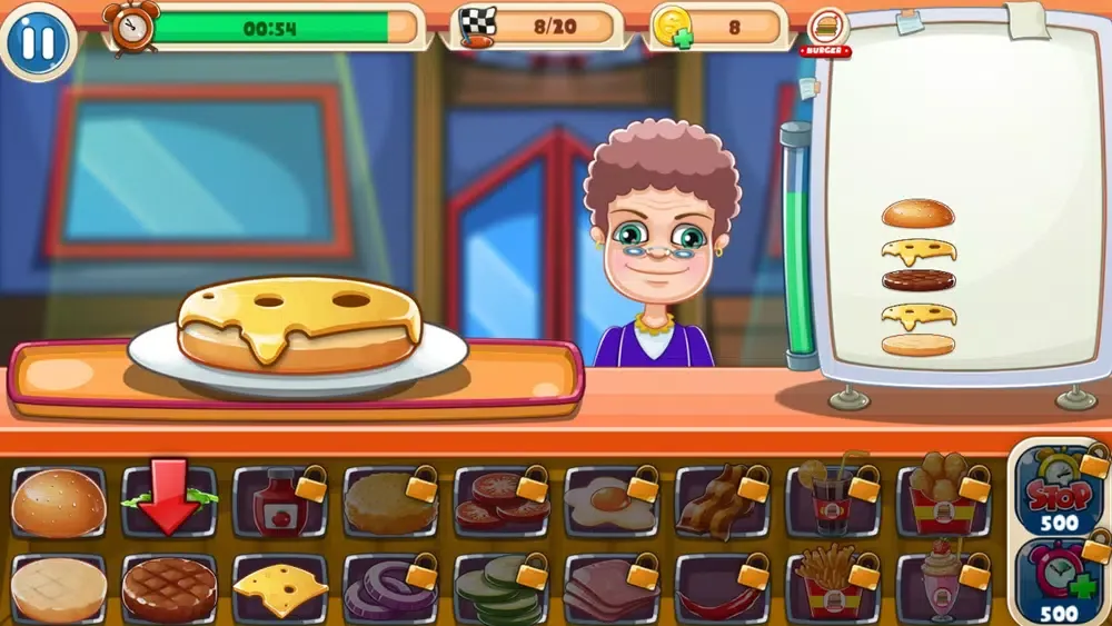 Screenshot di Burger Shop- Fast Food Cooking