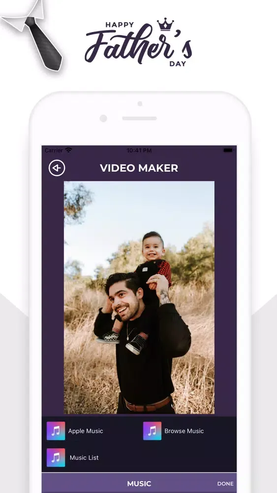 Скриншоты Father's day video photo frame