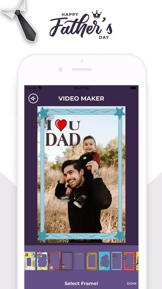 Скриншоты Father's day video photo frame
