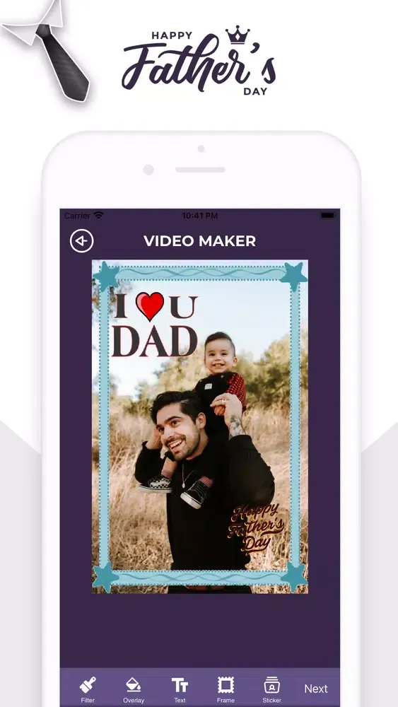 Скриншоты Father's day video photo frame