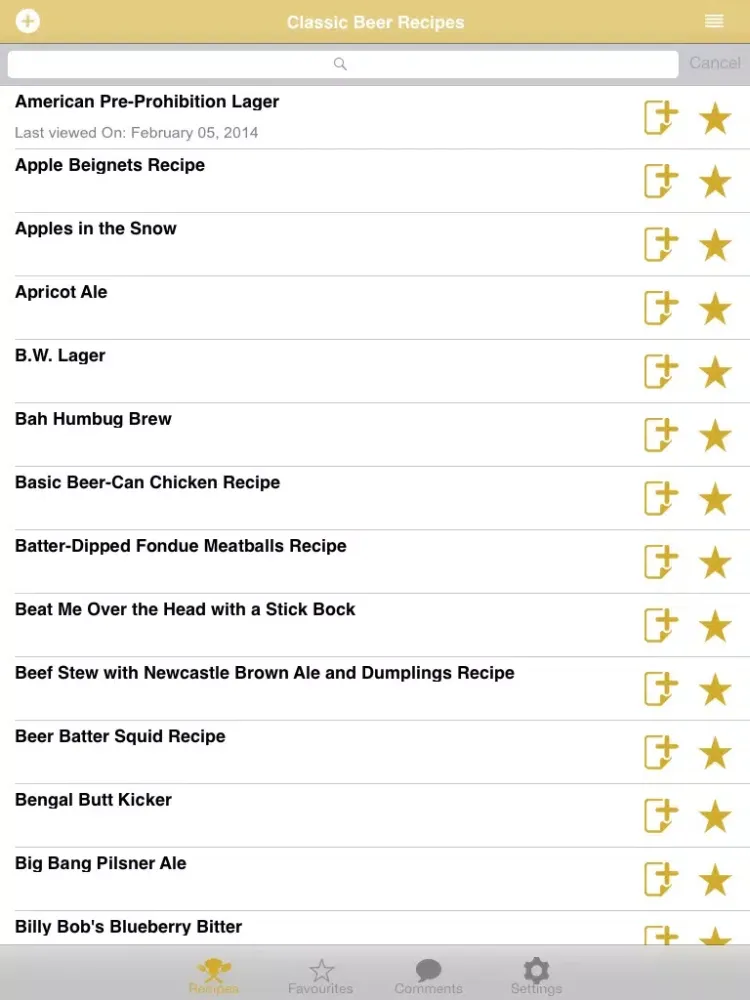 Ảnh chụp màn hình của Classic Beer Recipes iPad 