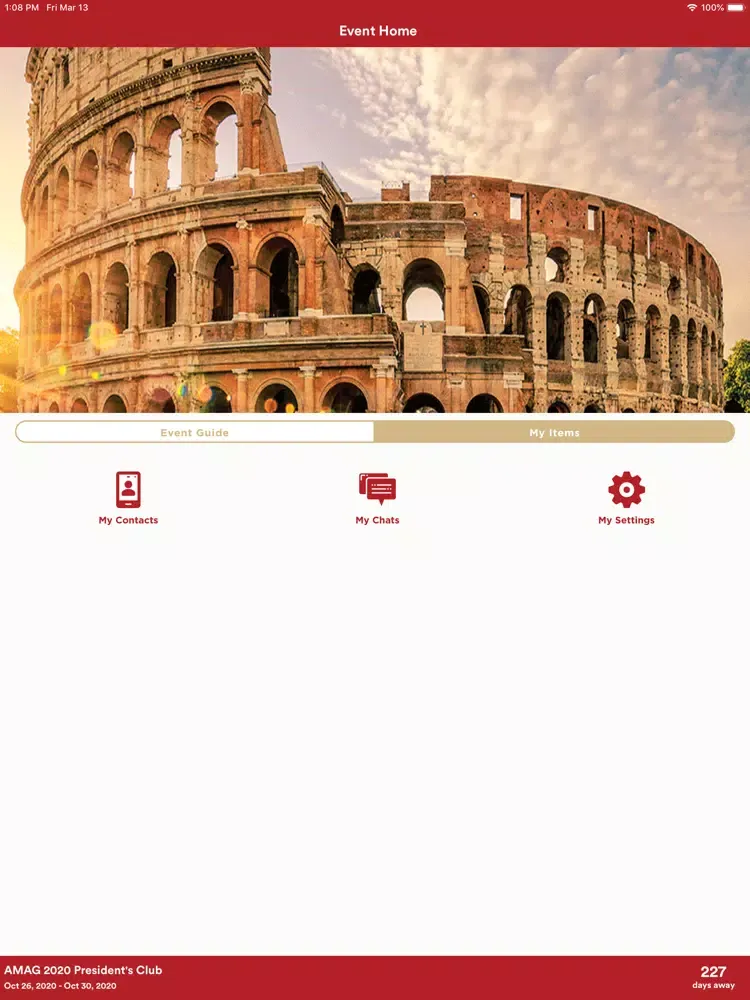 Tangkapan layar CGI 2020 Presidents Club iPad 
