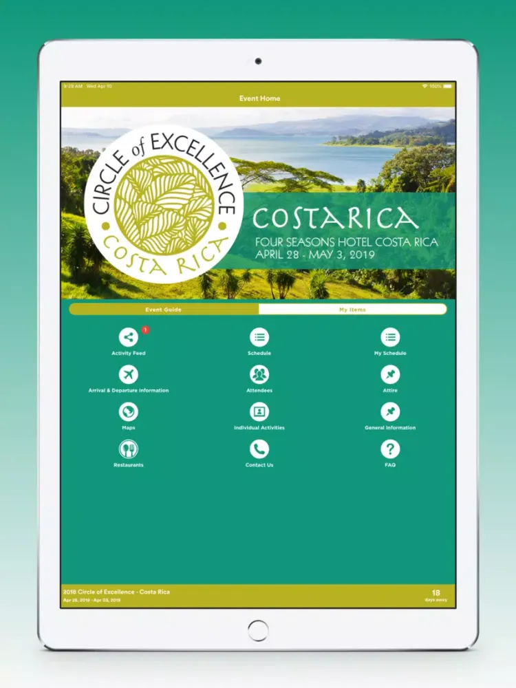 2018 COE - Costa Rica iPad  스크린샷