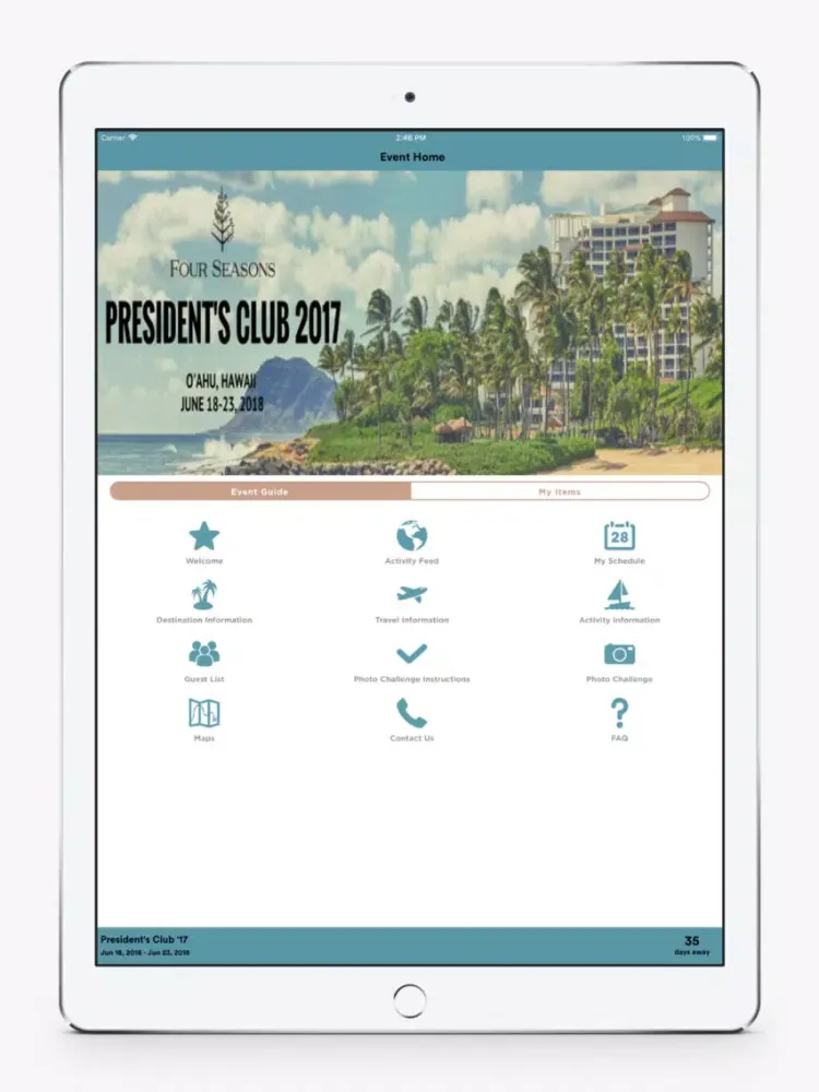 Captures d'écran de President's Club '17 iPad 