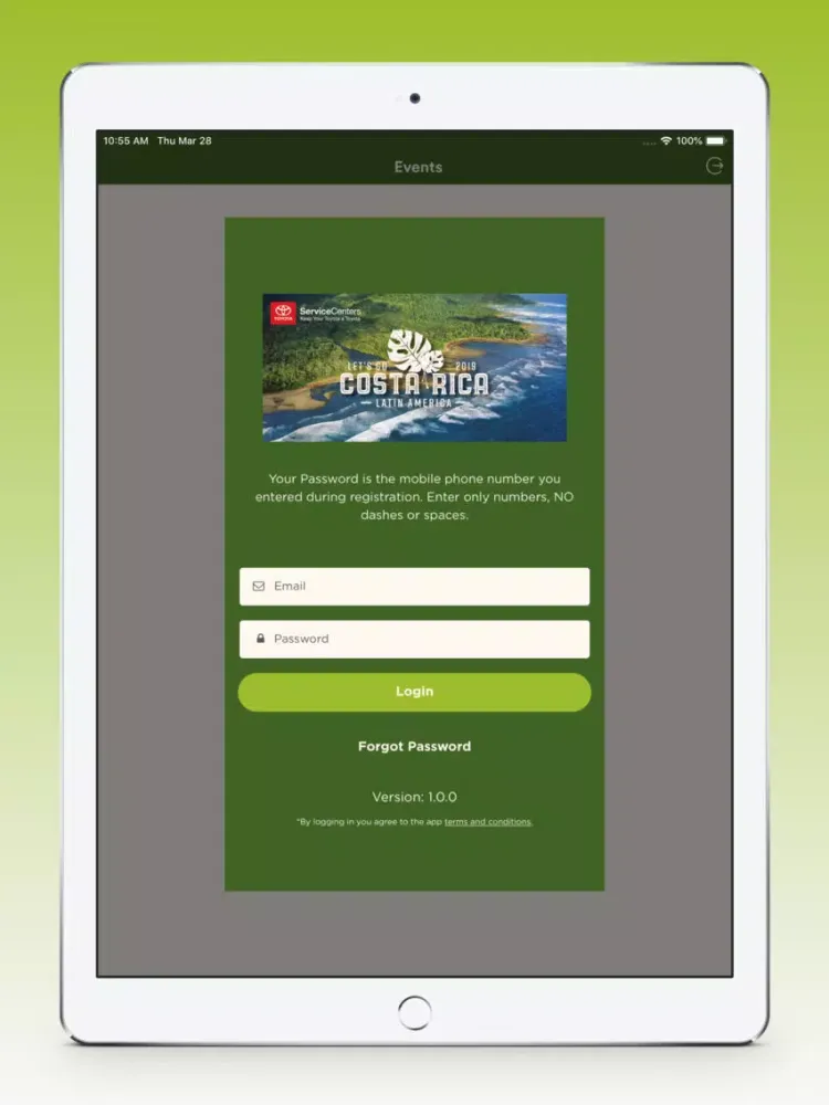 Tangkapan layar Let's Go Costa Rica iPad 