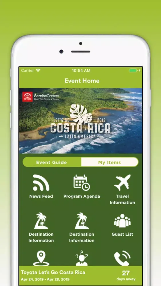 Tangkapan layar Let's Go Costa Rica