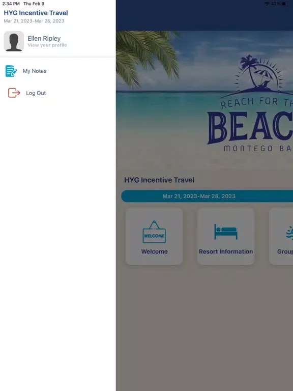 HYG Incentive Travel iPad  Screenshots