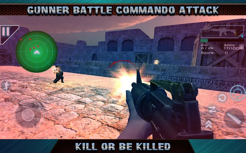 Tangkapan layar Gunner Battle Commando Attack