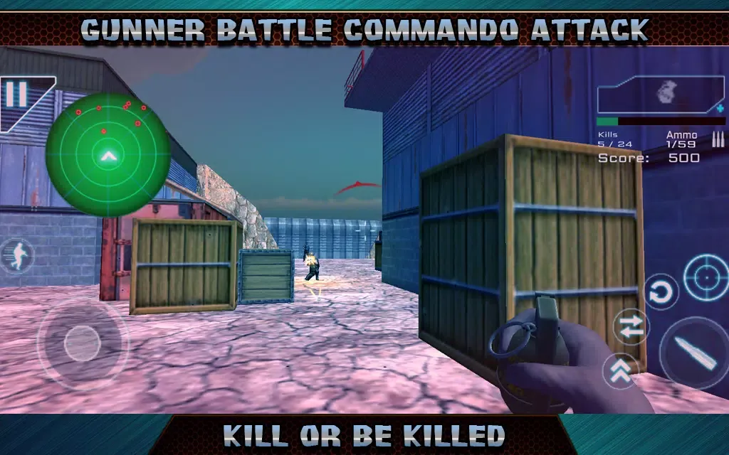 Tangkapan layar Gunner Battle Commando Attack