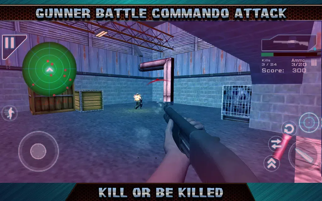 Tangkapan layar Gunner Battle Commando Attack