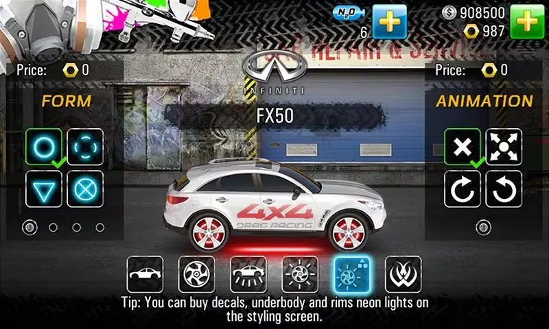 Capturas de tela do Drag Racing 4x4