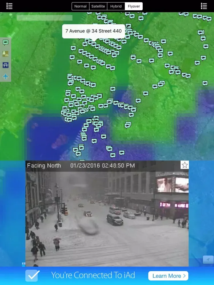 New York/NYC NOAA Radar with Traffic Cameras 3D Pro iPad  स्क्रीनशॉट