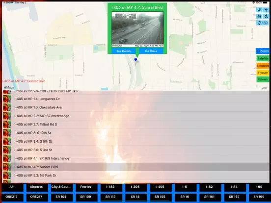 Traffic Camera Washington Lite iPad  স্ক্রিনশট