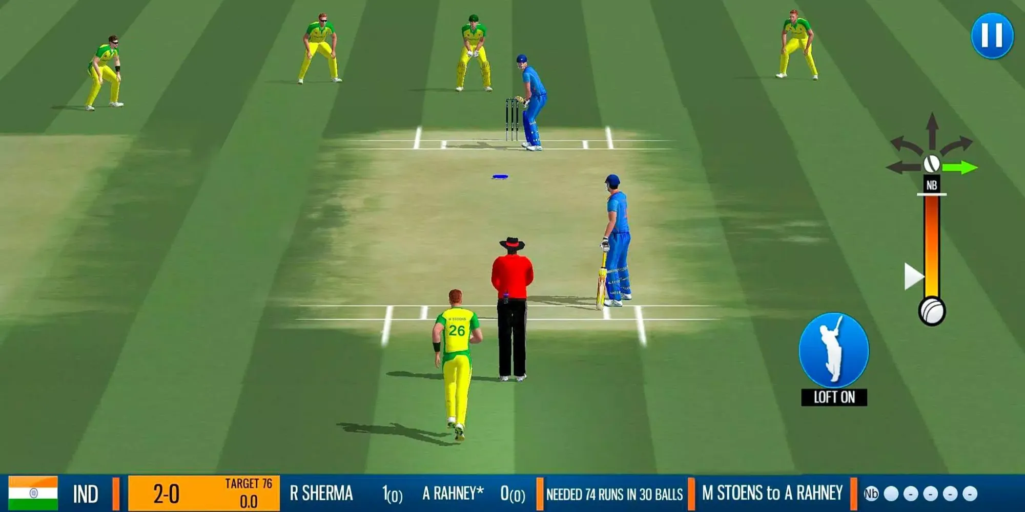 Capturas de tela do WCB2 Play My Career Cricket