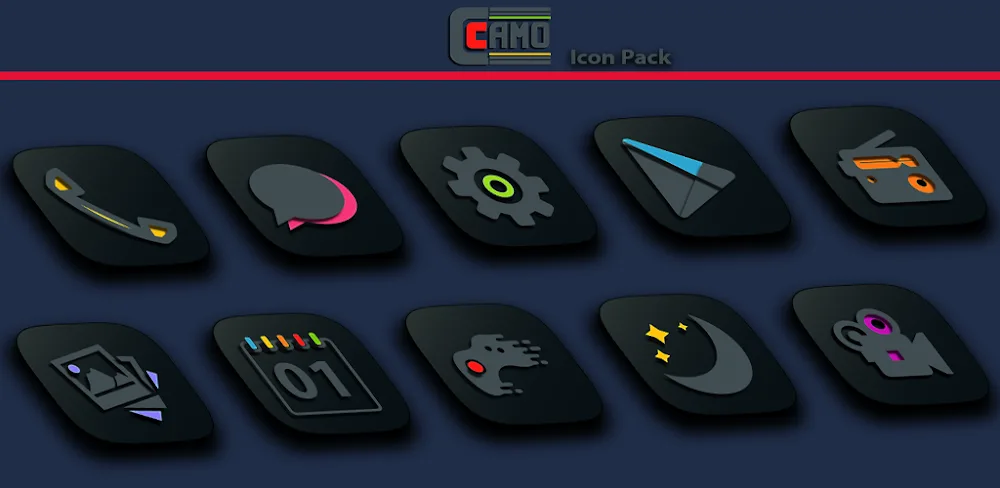 Camo Dark Icon Pack