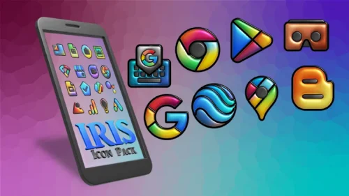 Iris Dark Flat 3D Icon Pack-screenshot-1
