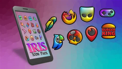 Iris Dark Flat 3D Icon Pack-screenshot-3