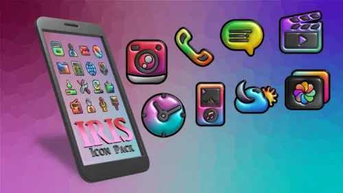 Iris Dark Flat 3D Icon Pack-screenshot-5