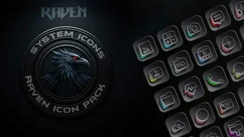 Raven Dark Icon Pack-screenshot-1