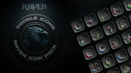 Raven Dark Icon Pack-screenshot-2
