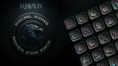 Raven Dark Icon Pack-screenshot-3
