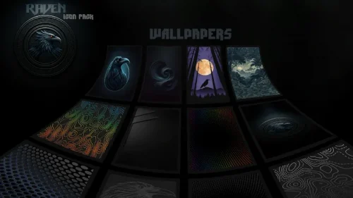 Raven Dark Icon Pack-screenshot-5