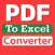 Convert PDF to Excel (xlsx)