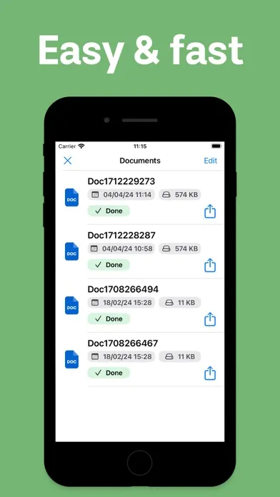 Captures d'écran de Convert pdf to word editable
