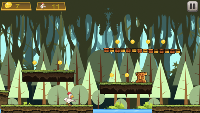 Tangkapan skrin Brave Chicken Run - The Hero Runner To Grab Golds Game