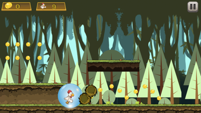 Tangkapan skrin Brave Chicken Run - The Hero Runner To Grab Golds Game