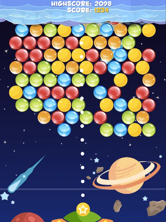 Bubble Cloud Planet Mania - Popping Shooter Puzzle Free Game iPad  스크린샷
