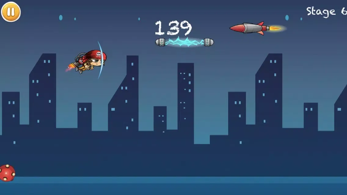 JetPack Pirate - Flying in The Treasure Island Game スクリーンショット