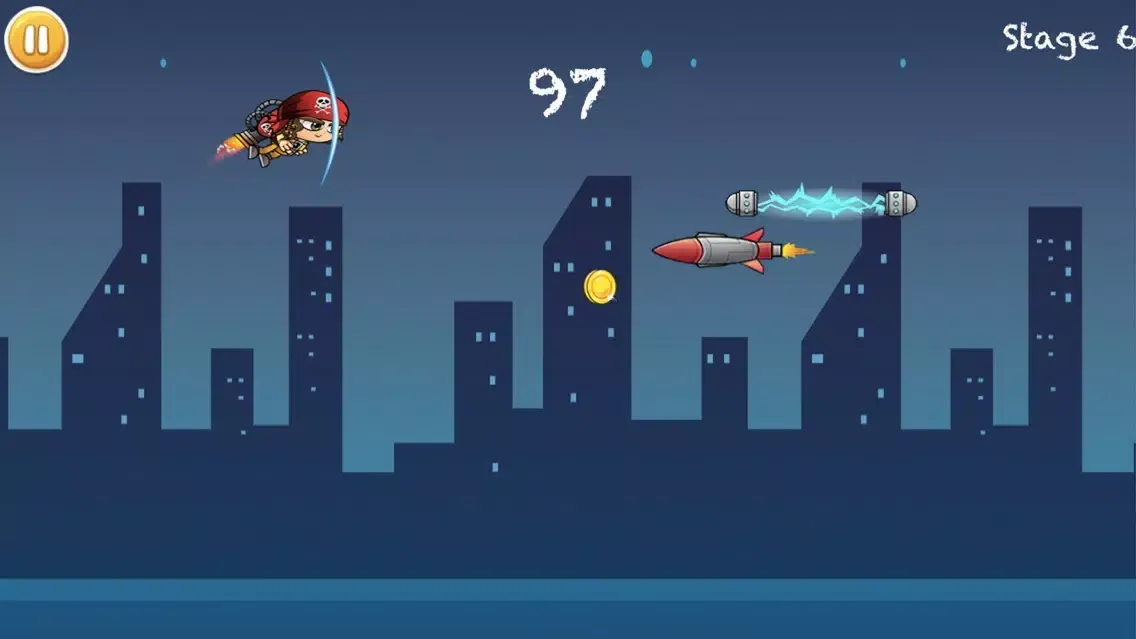 JetPack Pirate - Flying in The Treasure Island Game スクリーンショット