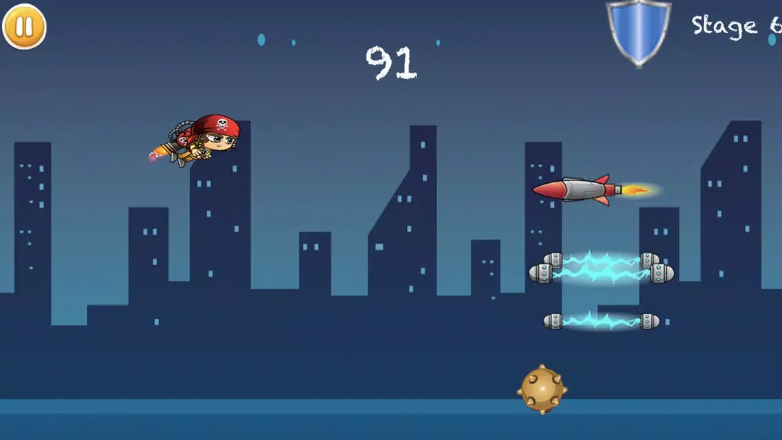 JetPack Pirate - Flying in The Treasure Island Game スクリーンショット