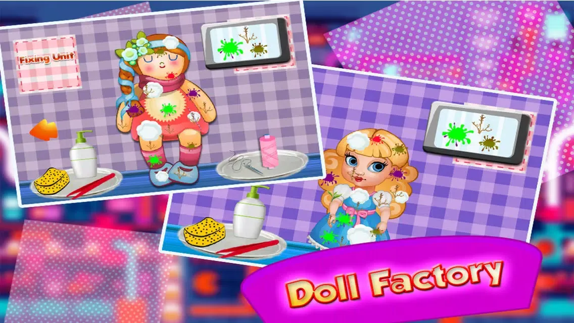 ภาพหน้าจอของ Girl's Fashion Doll Factory Simulator - Dress up & makeover customized dolly in this doll maker game