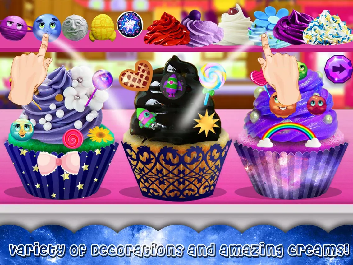 DIY Galaxy Cupcake Maker - Chef Kitchen Craze fun iPad  Screenshots