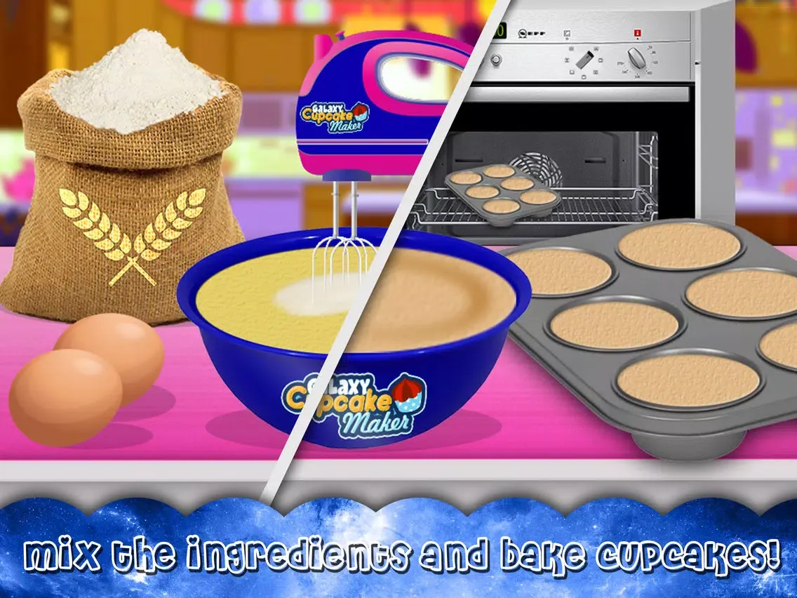DIY Galaxy Cupcake Maker - Chef Kitchen Craze fun iPad  Screenshots