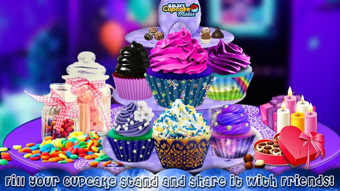 DIY Galaxy Cupcake Maker - Chef Kitchen Craze fun Screenshots