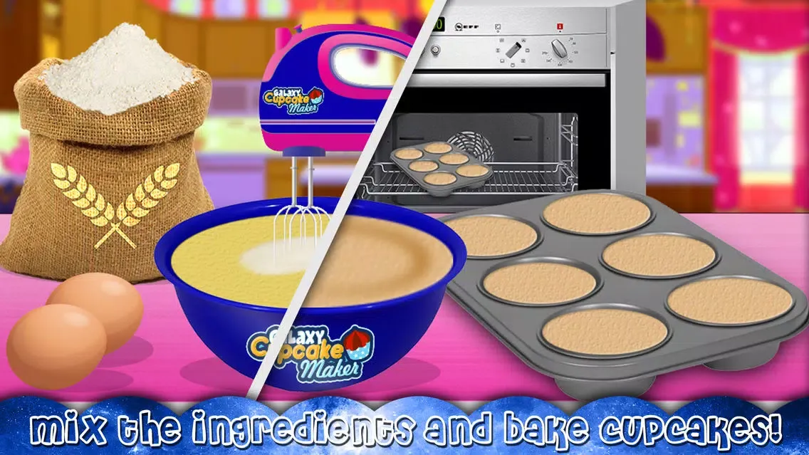 DIY Galaxy Cupcake Maker - Chef Kitchen Craze fun Screenshots