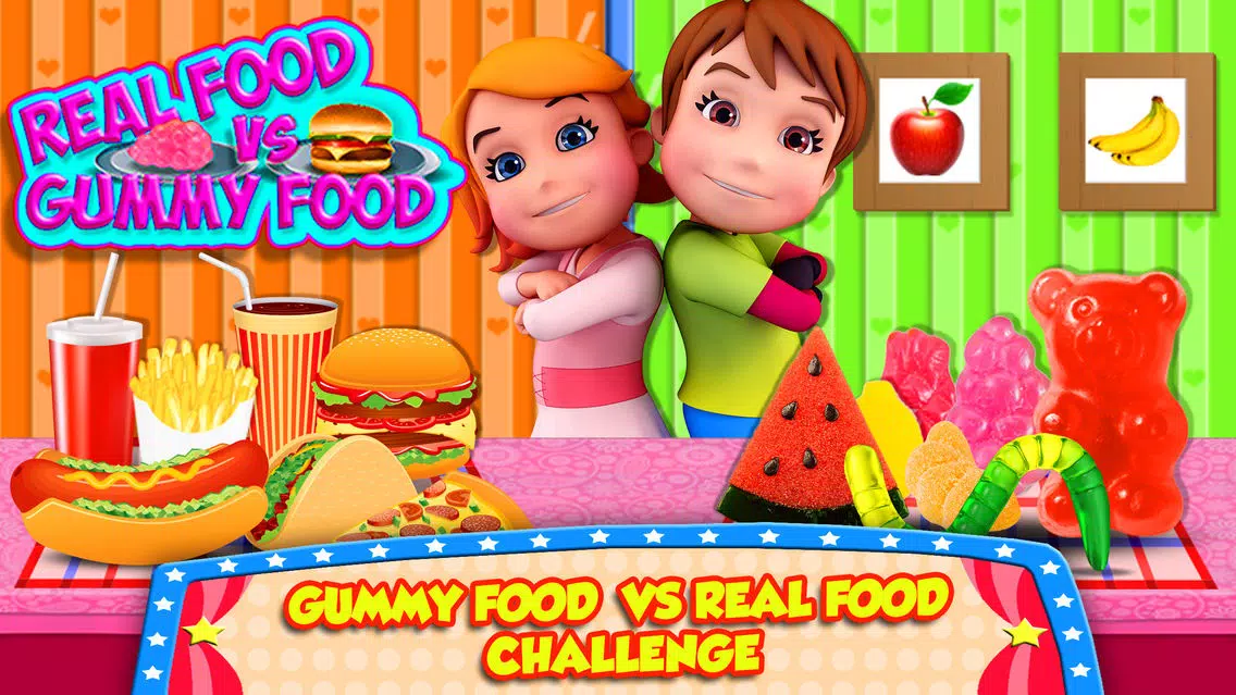 Captures d'écran de Gummy Food Vs Real Food Challenge! Dare To Win