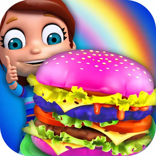 My Rainbow Burger Shop - Colorful Fast Food