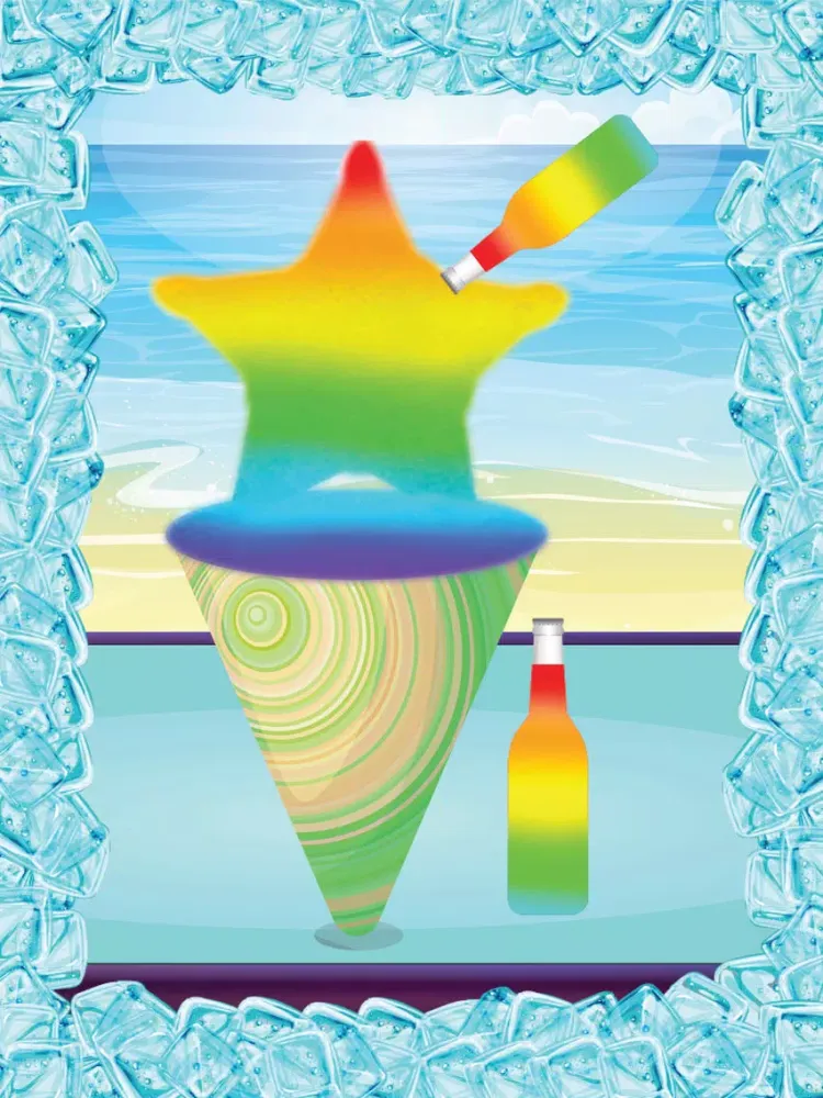 Tangkapan layar Rainbow Snow Cone Maker - Summer Frozen Food Stand iPad 