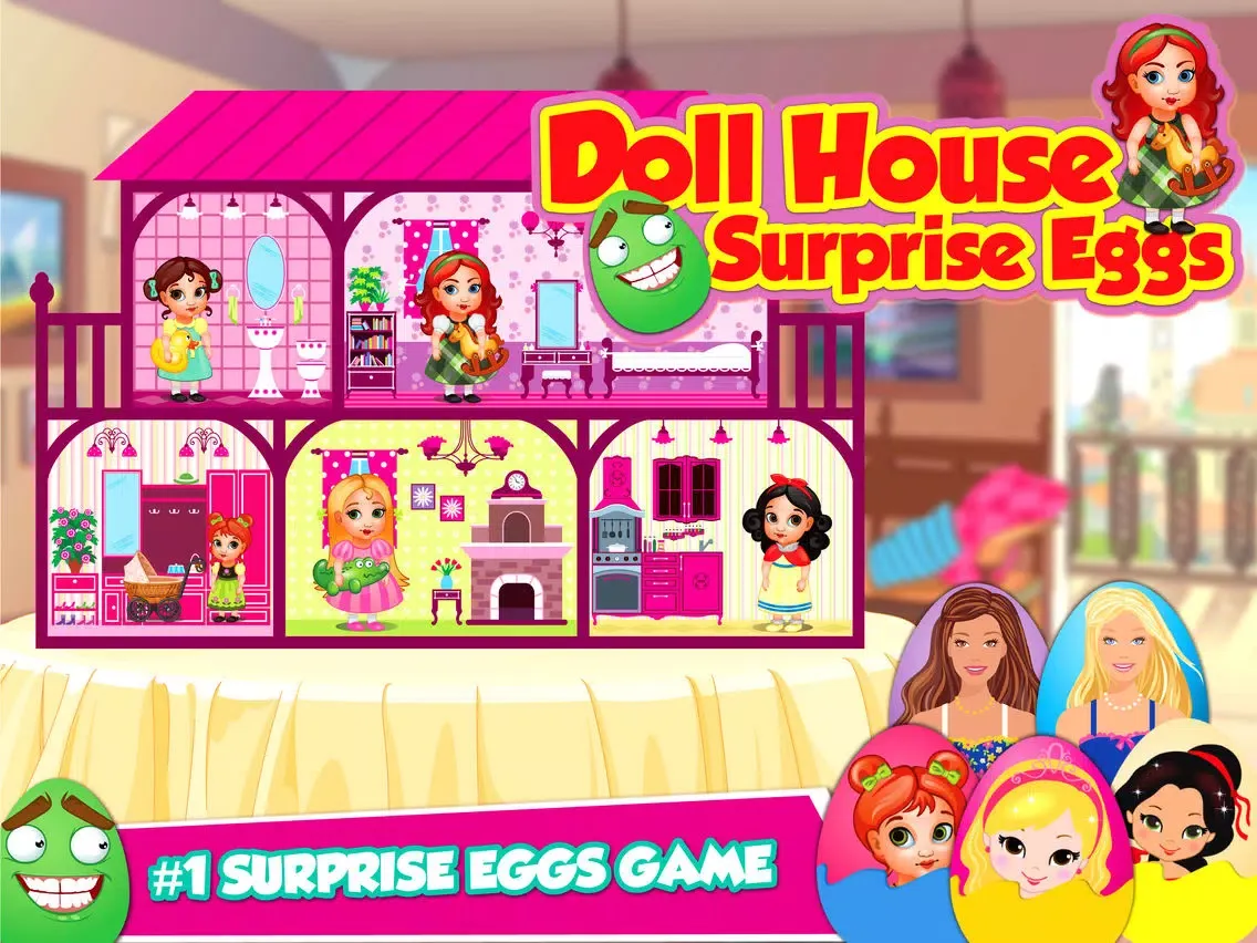 Capturas de pantalla de Kinder Surprise Eggs to Open Dream Doll House iPad 
