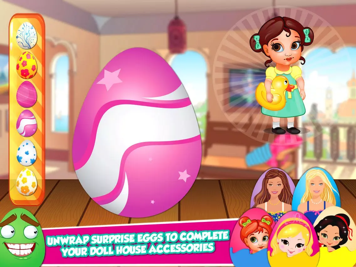 Capturas de pantalla de Kinder Surprise Eggs to Open Dream Doll House iPad 