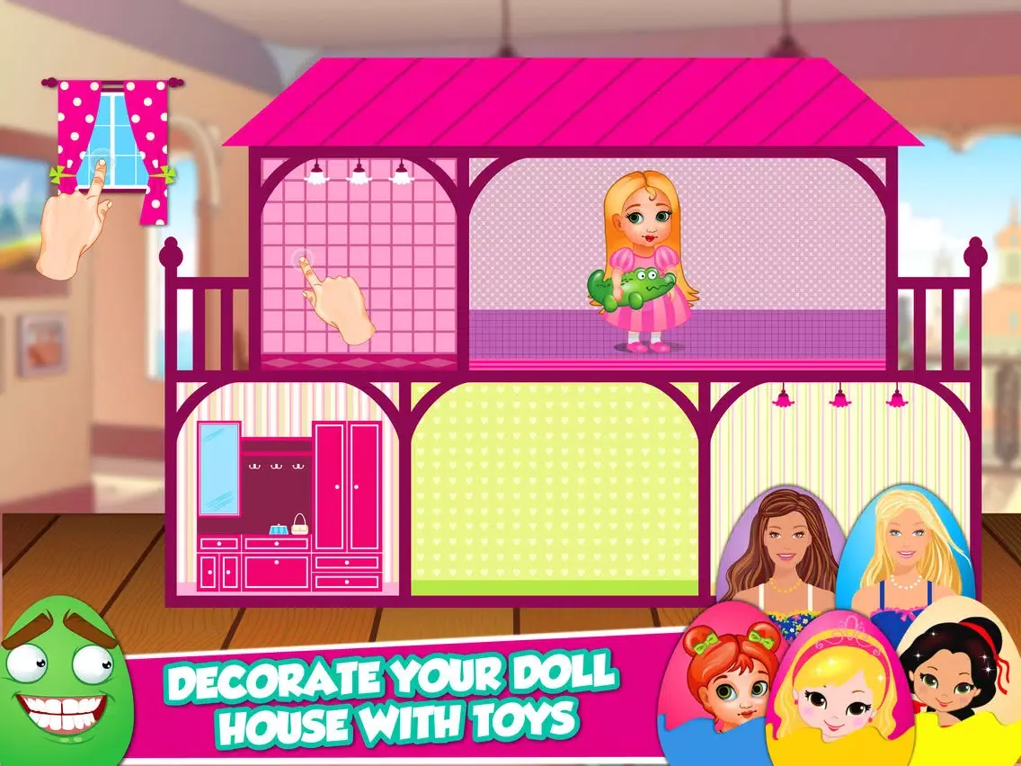 Capturas de pantalla de Kinder Surprise Eggs to Open Dream Doll House iPad 